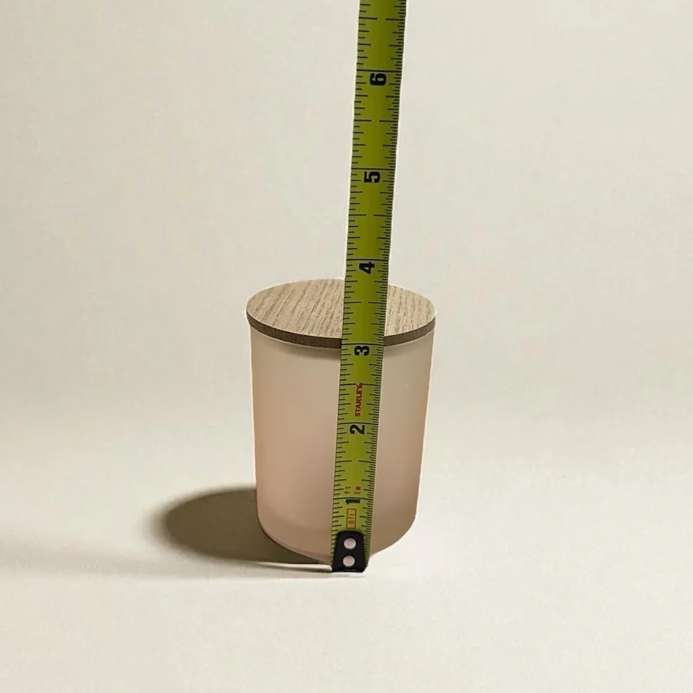 4 Small Glass with Wood Lid Storage Containers 3